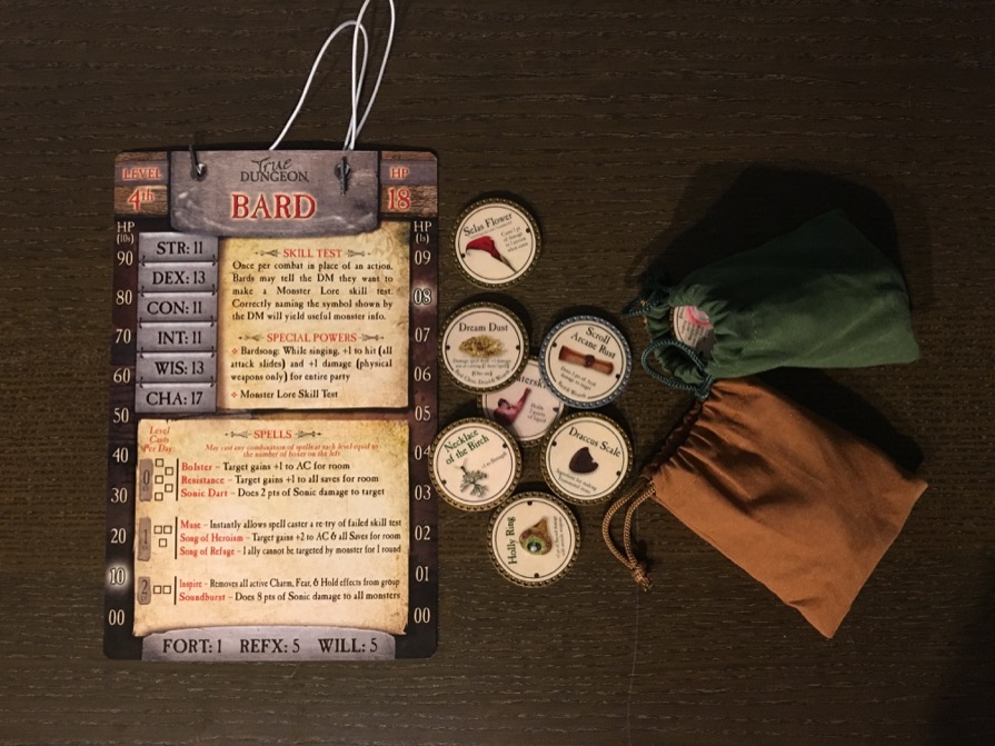 True Dungeon placard and chips